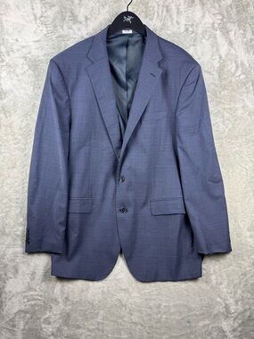 Peter Millar Flynn CT Classic Fit Solid Wool Suit Mens 48 T L Italy Business